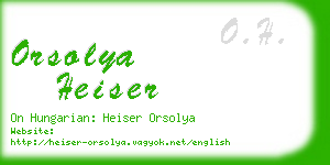 orsolya heiser business card